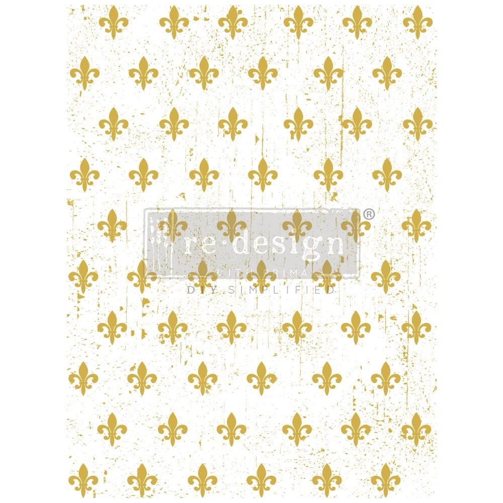 Large Decor Transfers® - Fleur de Lis | Gold | 18”x24” | Redesign withPrima