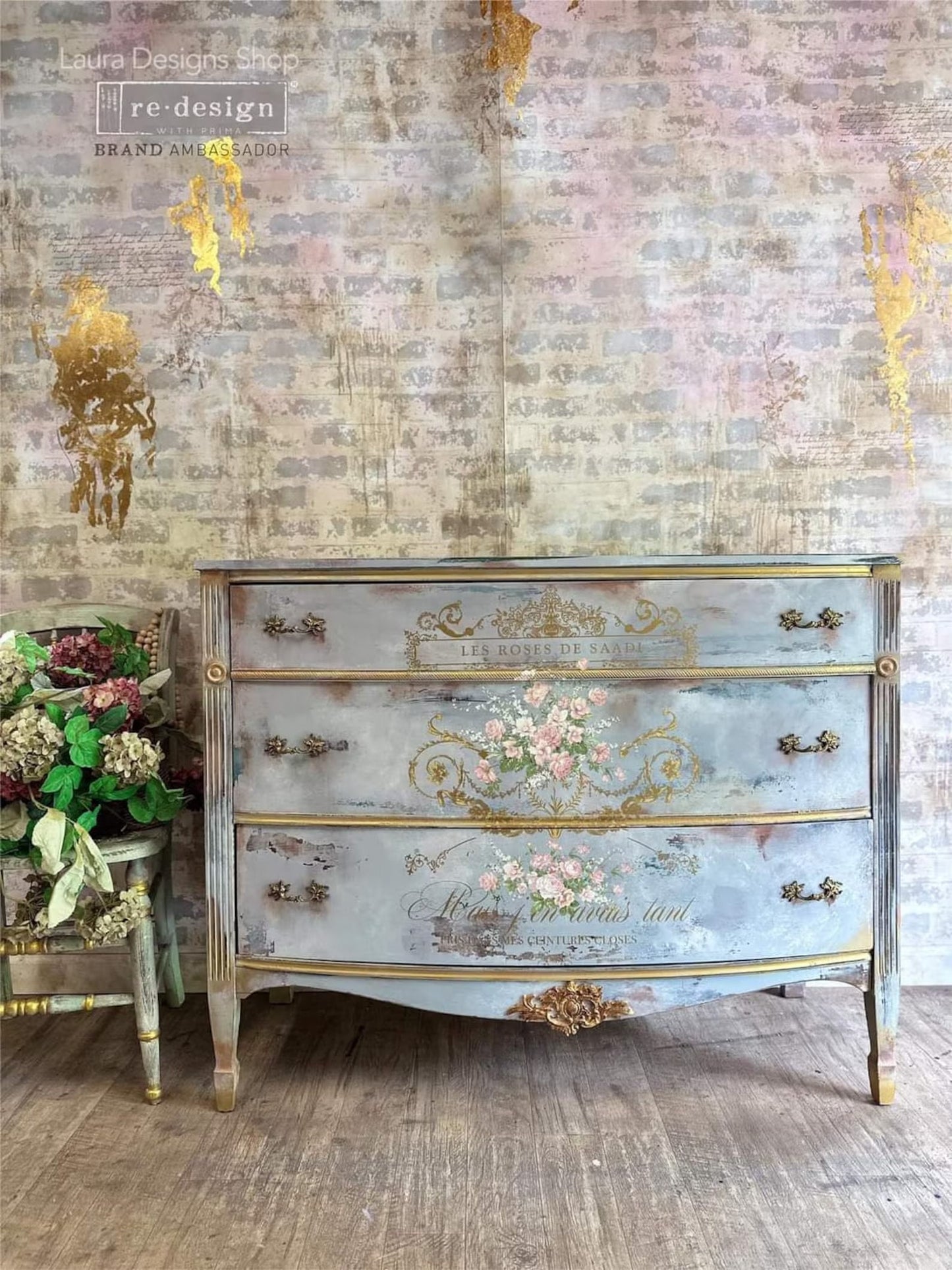 Large Decor Transfers® - Les Roses | Kacha | 2 pc, 24”x30” | Redesign with Prima