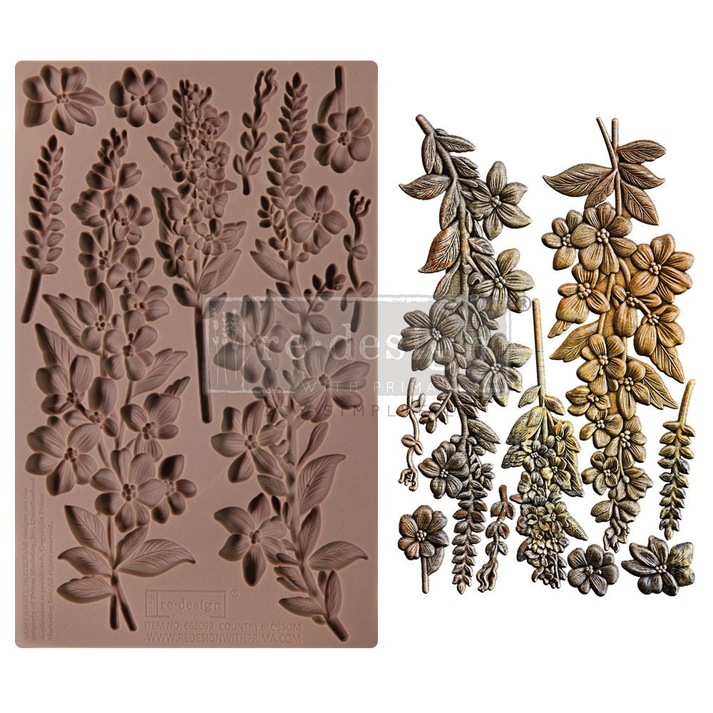 Décor Mould® - Country Blossom | 1 pc, 5”x8” | Redesign with Prima