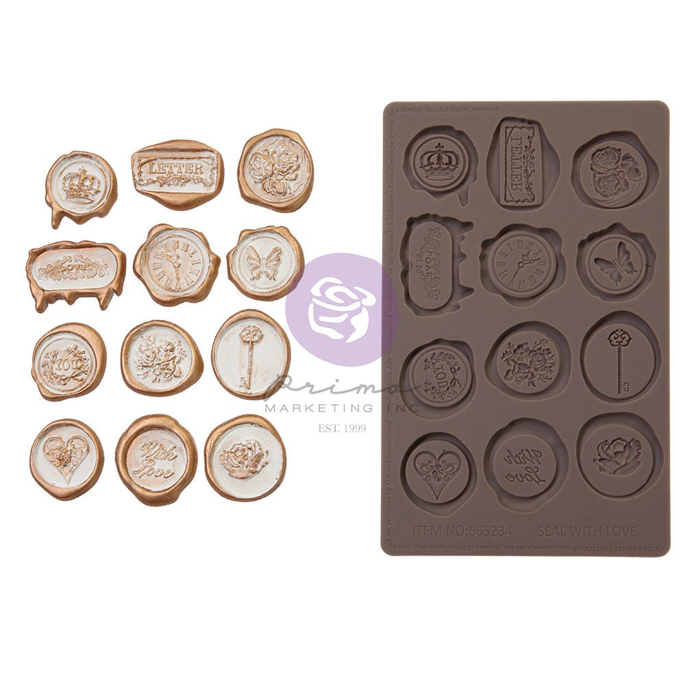 Lost in Wonderland Decor Mould® - Letters from Wonderland | 5”x8” | Wax Seals | Redesign with Prima