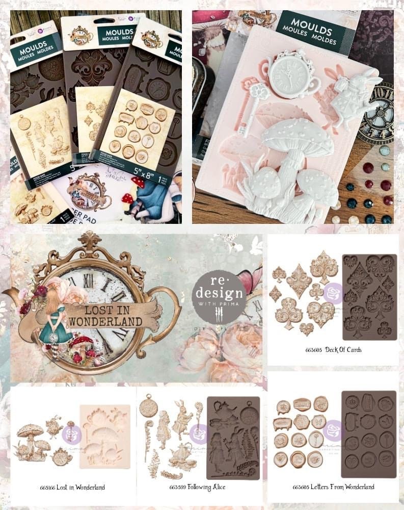 Lost in Wonderland Decor Mould® - Letters from Wonderland | 5”x8” | Wax Seals | Redesign with Prima