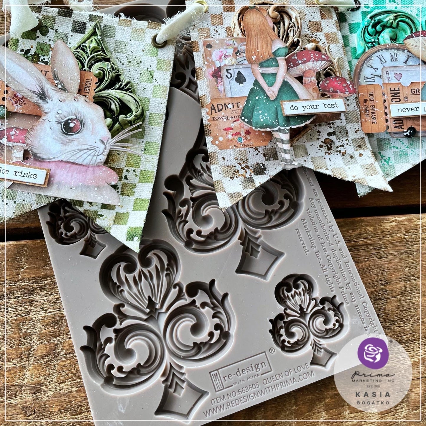 Lost in Wonderland Decor Mould® - Deck of Cards | 5”x8” | Three Girls Tale |Prima Marketing Inc