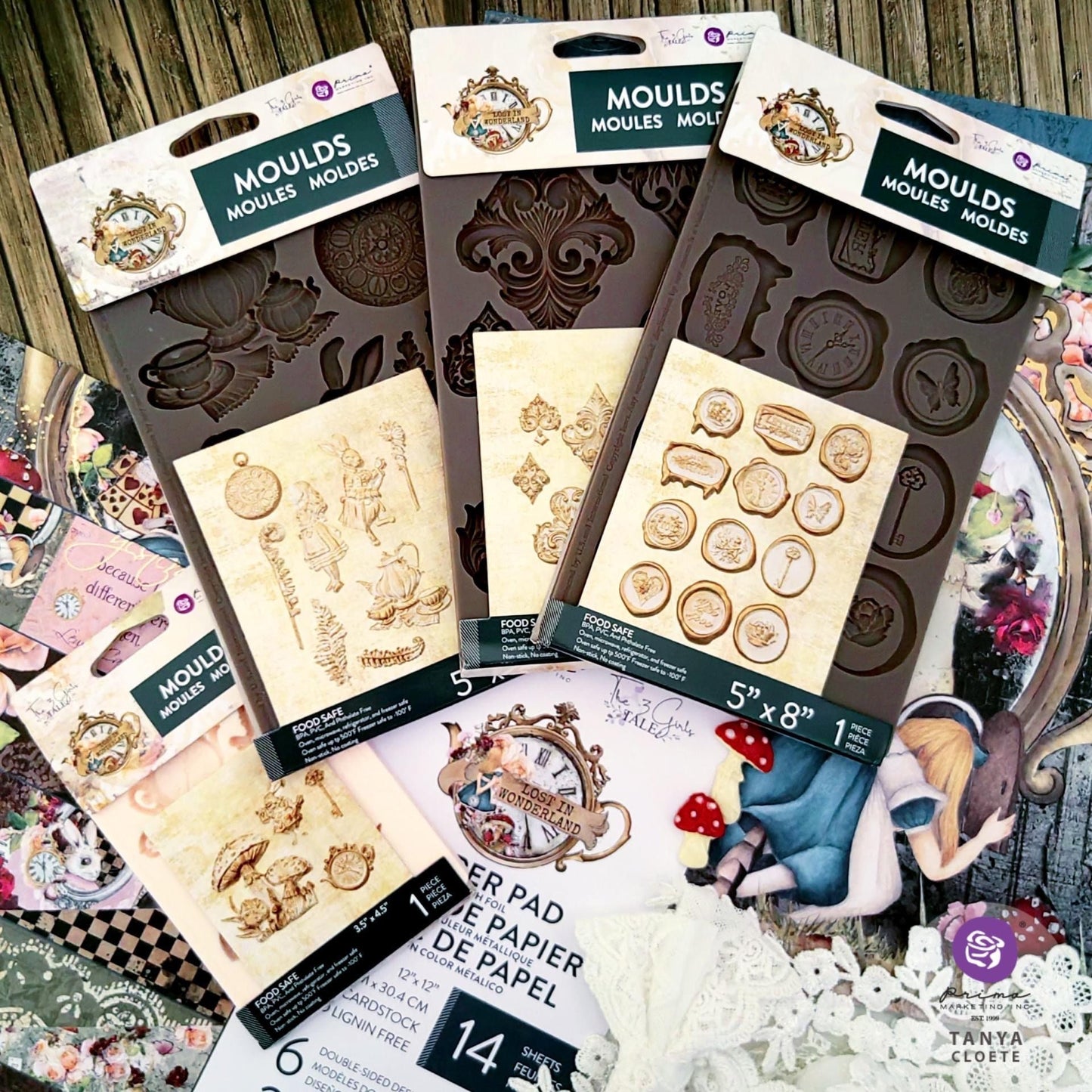 Lost in Wonderland Decor Mould® - Deck of Cards | 5”x8” | Three Girls Tale |Prima Marketing Inc