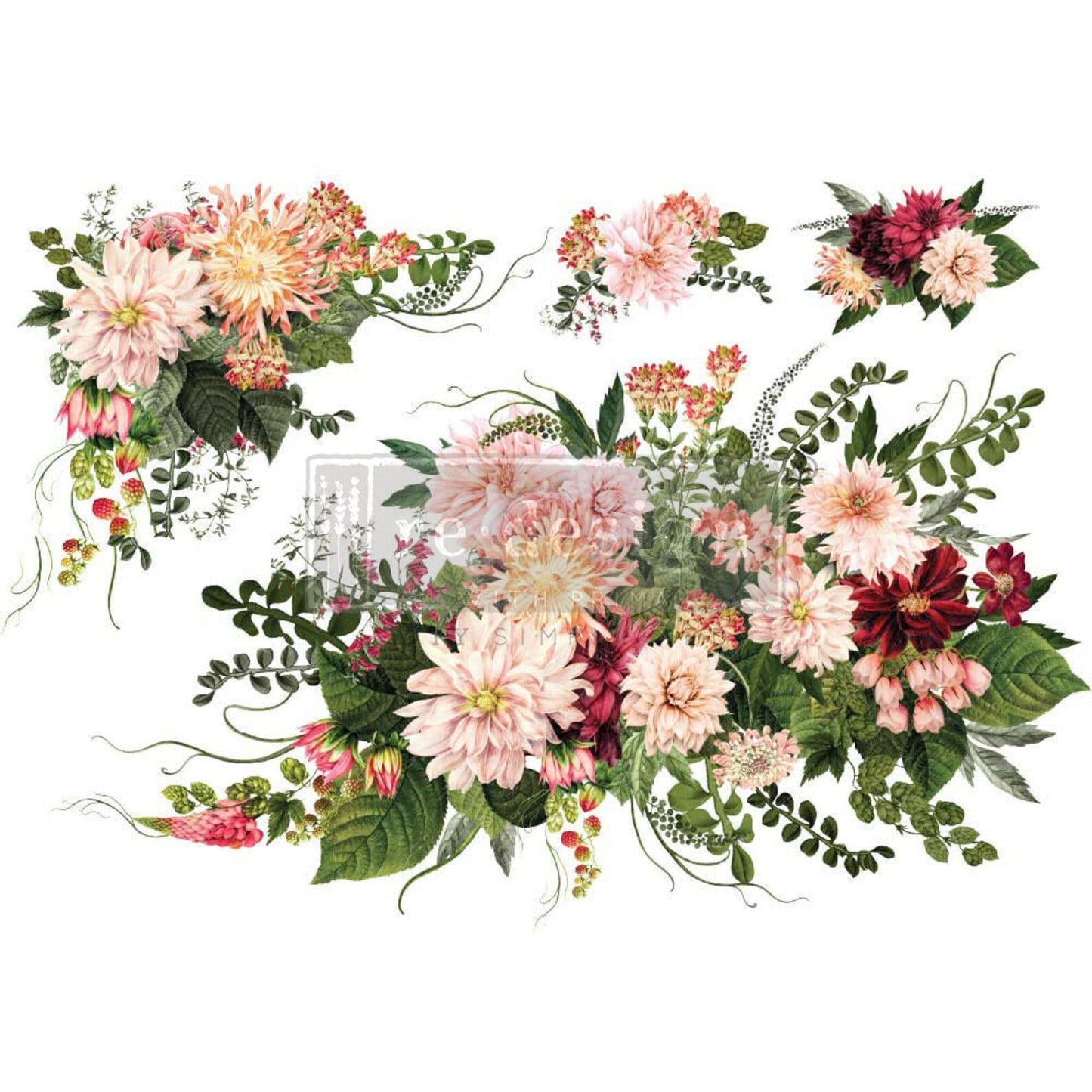 Large Decor Transfers® - Dahlia Forever | 2 sheets, 24”x35” | Redesign with Prima
