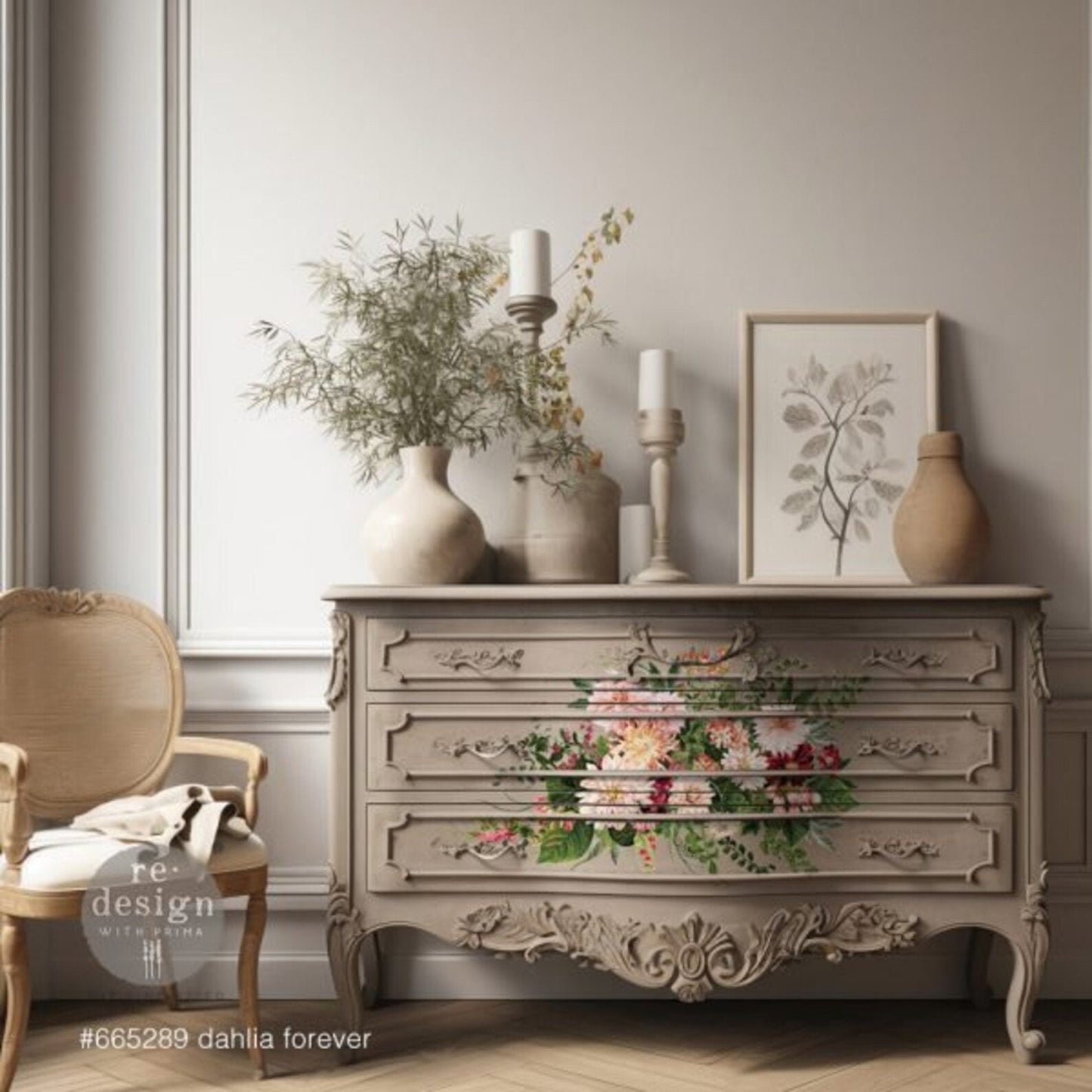 Large Decor Transfers® - Dahlia Forever | 2 sheets, 24”x35” | Redesign with Prima