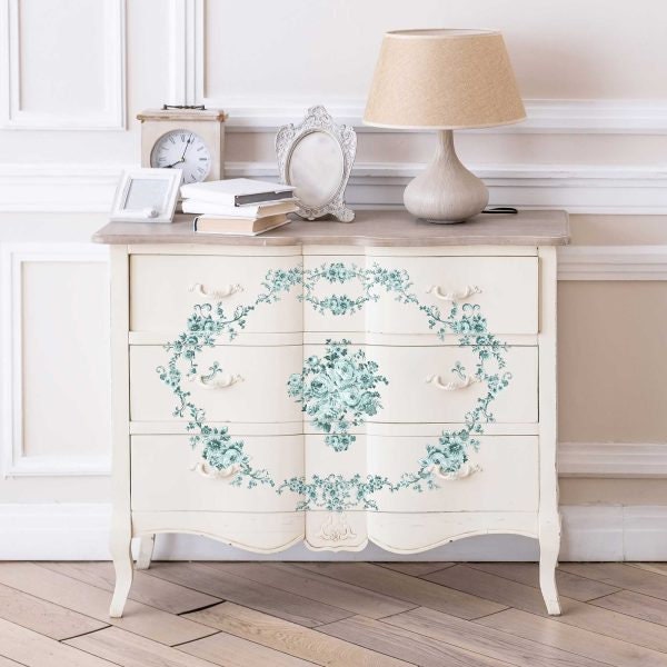 Maxi Decor Transfer® - Minty Roses | 2 pc-12x12 | Redesign with Prima