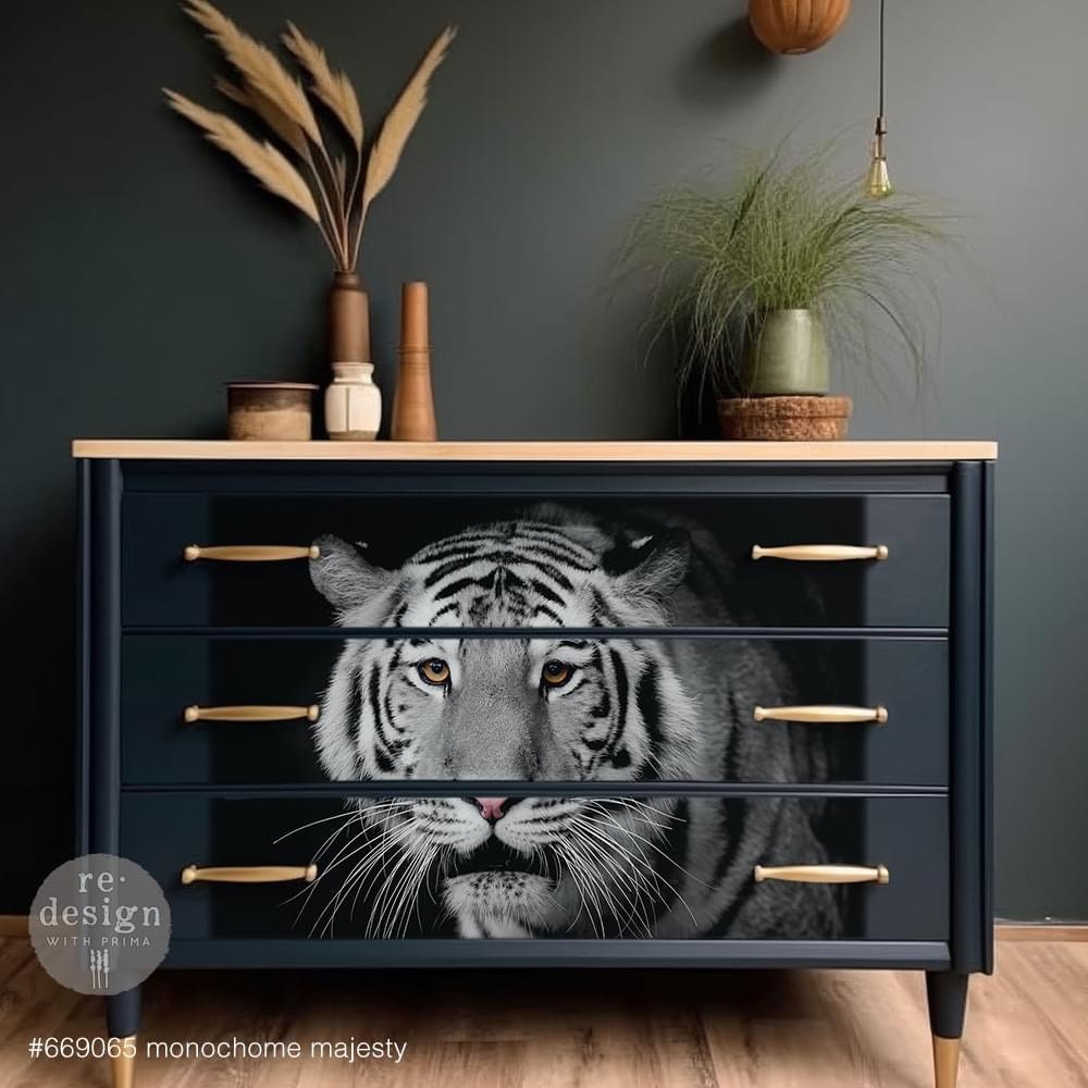 A1 Decoupage Fiber - Monochrome Majesty | 24.3x33.1 | Redesign with Prima