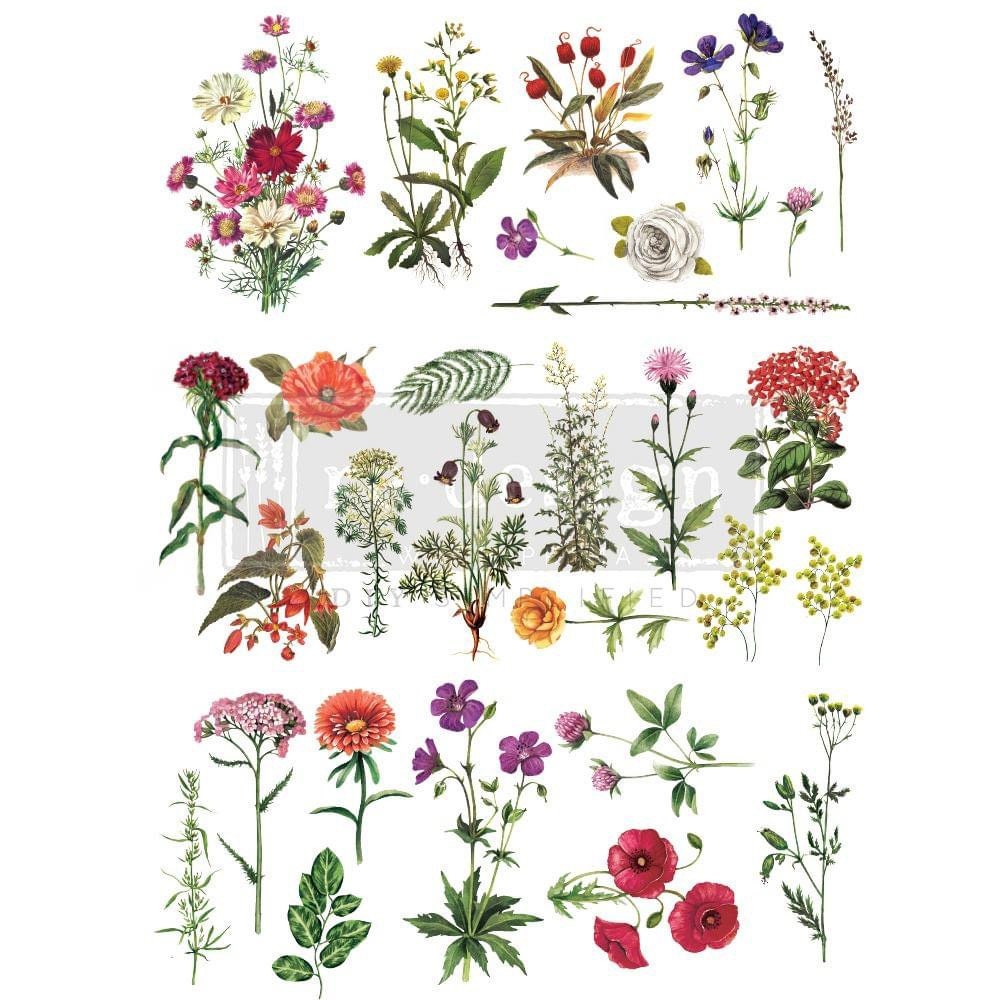 Large Decor Transfers® - Floral Collection | Reduced Price | 24”x35” | Redesign with Prima