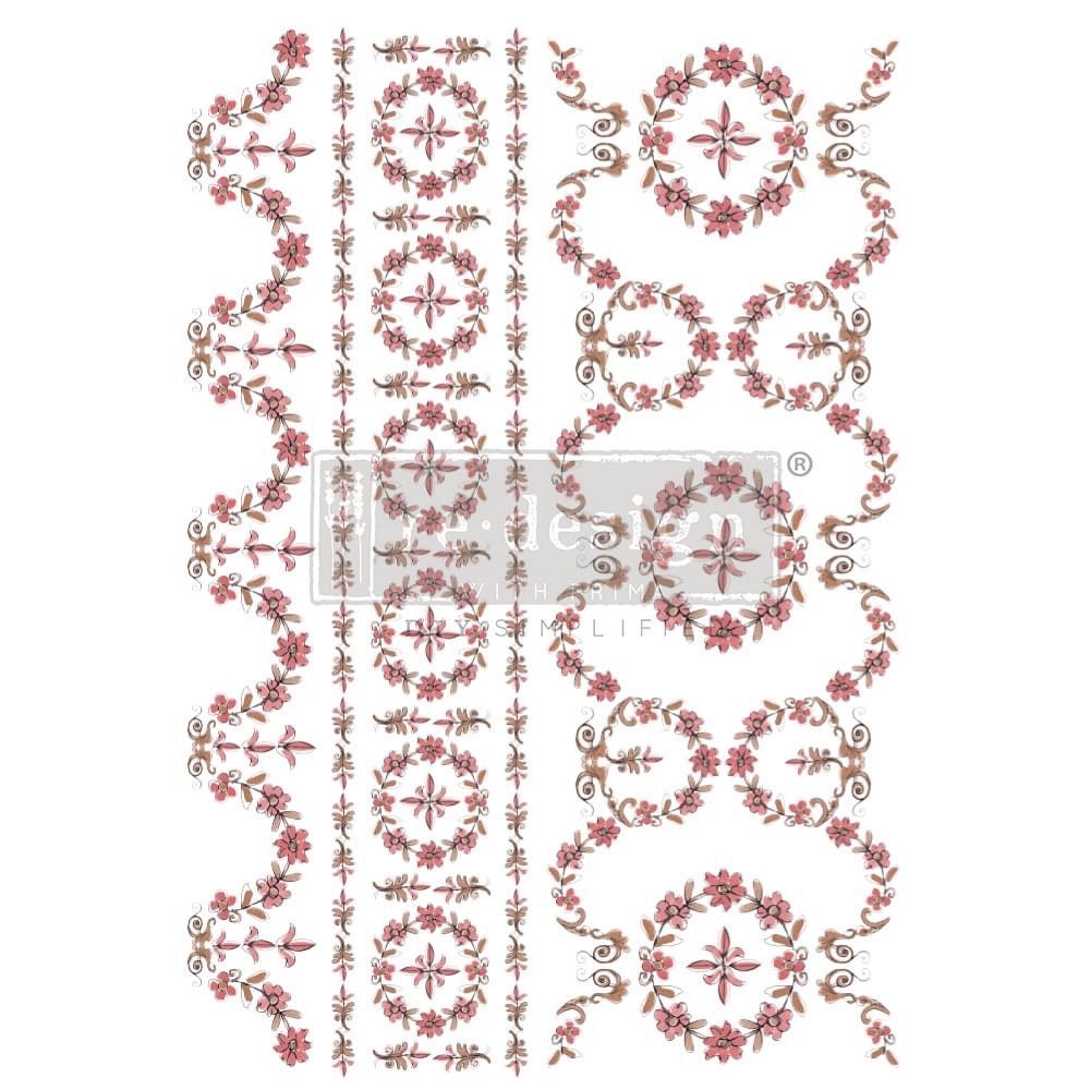Large Decor Transfers® - Flower Garland | 24”x35”, 2 pcs | Floral Border | Redesign with Prima