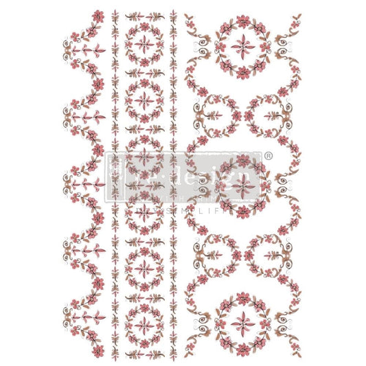 Large Decor Transfers® - Flower Garland | 24”x35”, 2 pcs | Floral Border | Redesign with Prima