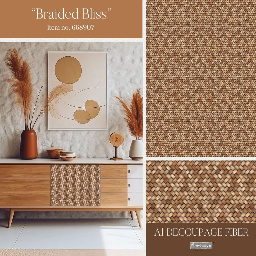 A1 Decoupage Fiber - Braided Bliss | 1 sheet, 23.4” x 33.1” | Redesign with Prima