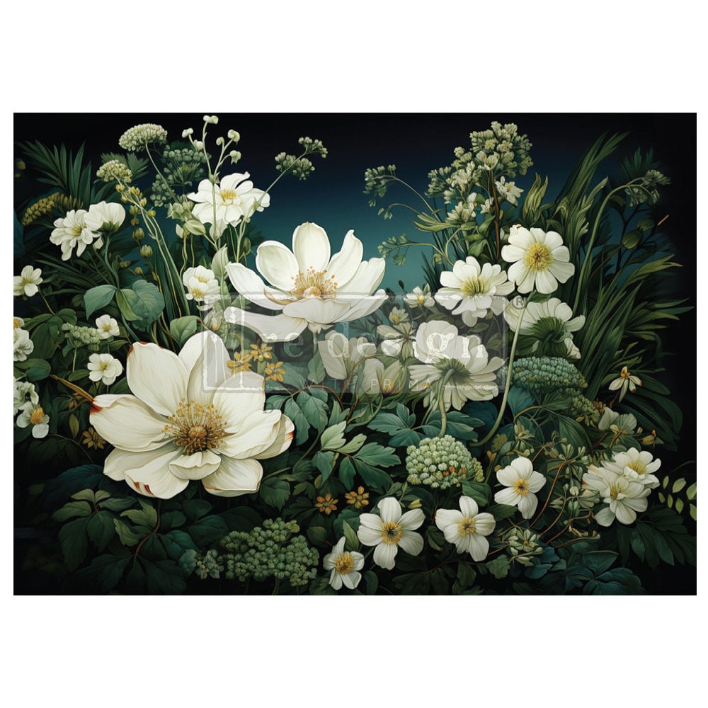 A1 Decoupage Fiber - Contrast of Night and Petal | 1 sheet, 23.4”x33.1”| Redesign with Prima