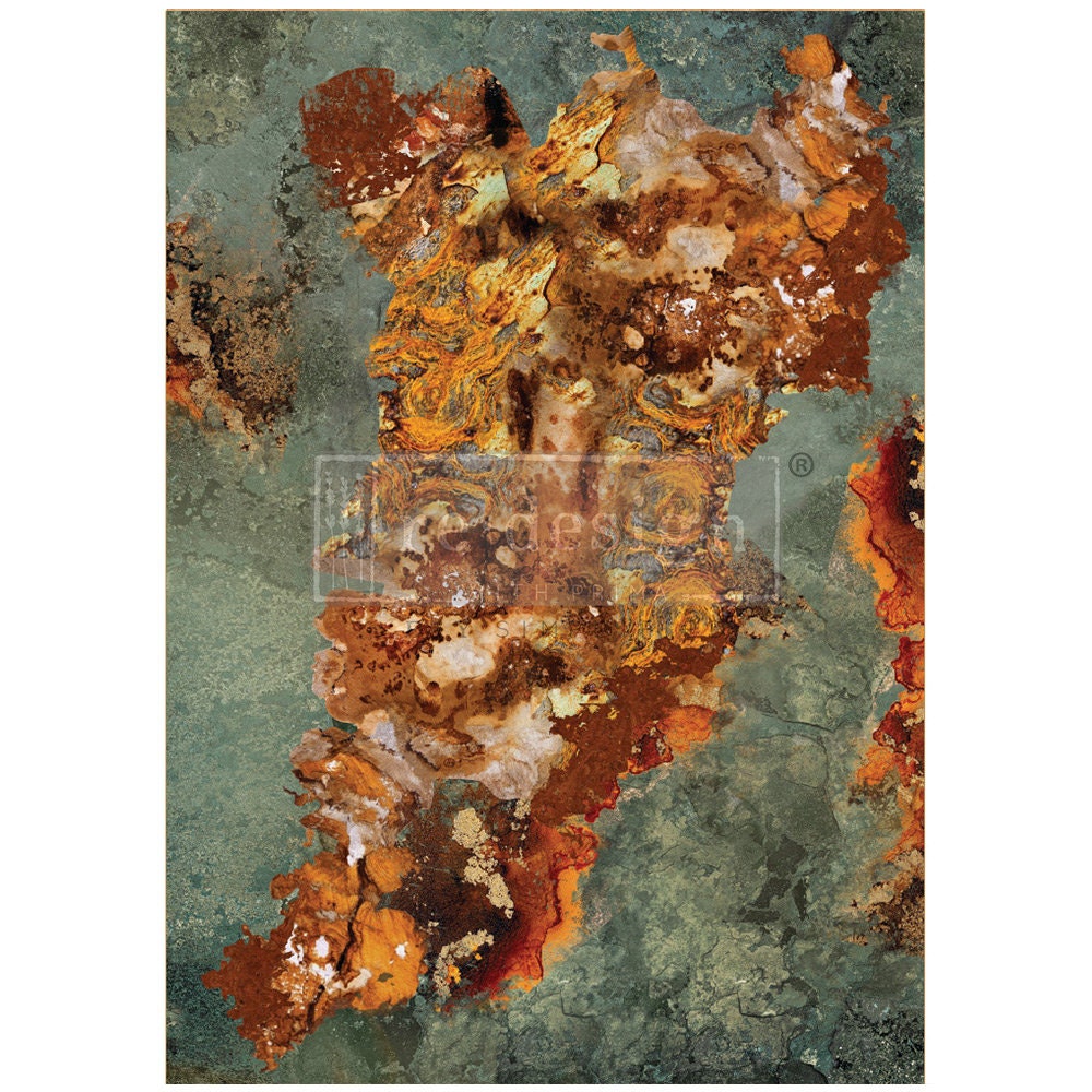 A1 Decoupage Fiber - Marble Mirage | 23.4” x 33.1” | Redesign with Prima