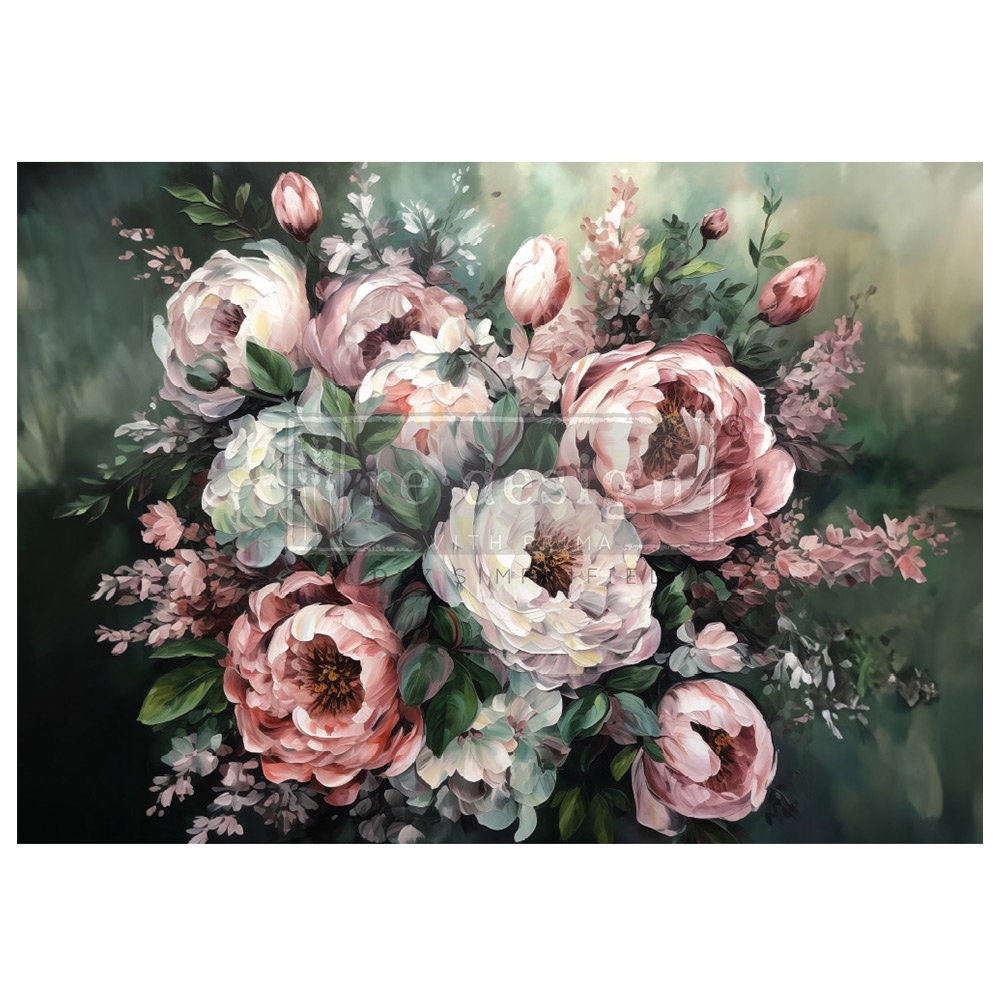 A1 Decoupage Fiber - Mossy Rose Delight | 1 pc, 23.4” x 33.1” | Redesign with Prima