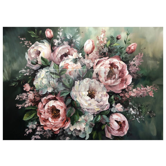 A1 Decoupage Fiber - Mossy Rose Delight | 1 pc, 23.4” x 33.1” | Redesign with Prima