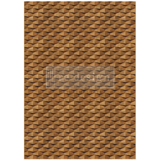 A1 Decoupage Fiber - Timber Luxe | 23.4” x 33.1” | Wood tones | Redesign with Prima