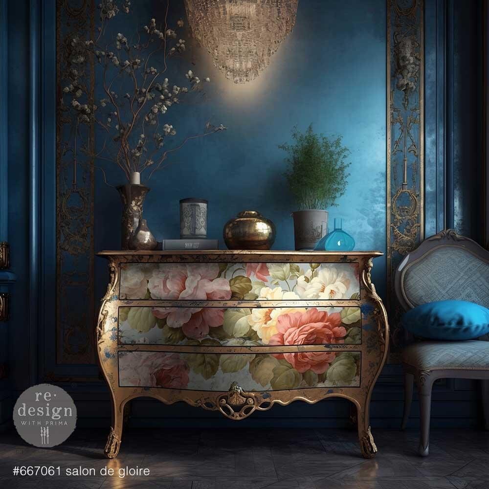 A1 Decoupage Fiber - Salon de la Gloire | 23.4”x33.1” | Redesign with Prima