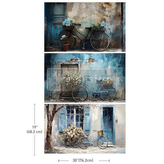 Decoupage Tissue Paper Pack - Bike Break | 3 sheets, 19.5”x 30” |Redesign with Prima