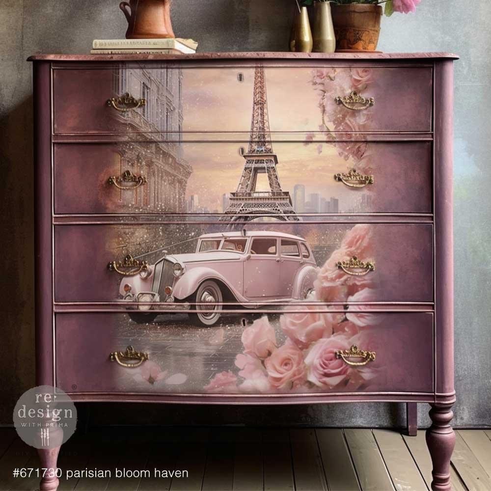 Decoupage Tissue Paper Pack - Parisian Bloom Haven | 3 sheets, 19.5”x 30” each | Redesign with Prima