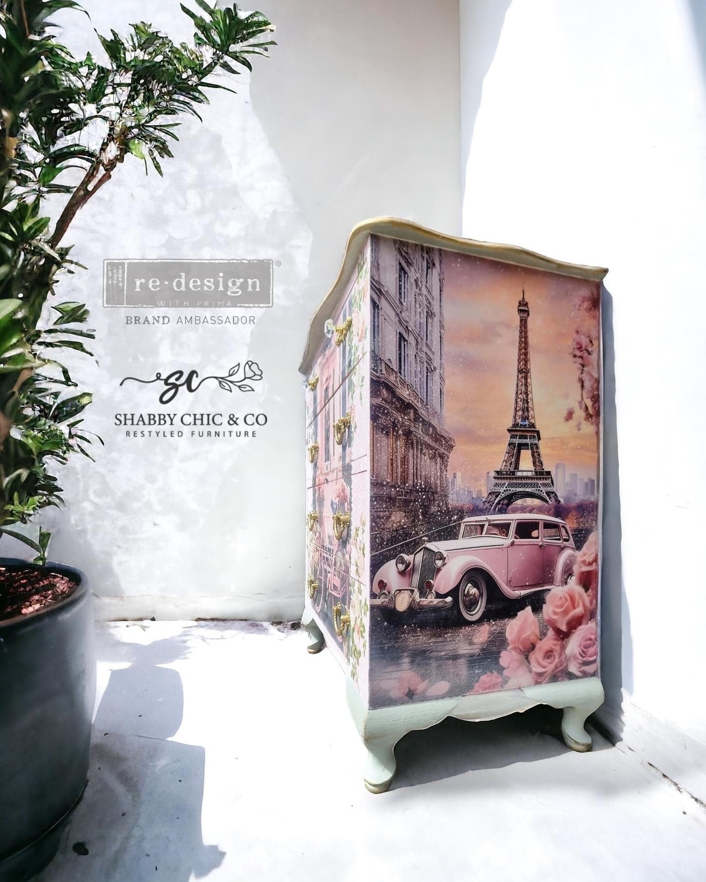 Decoupage Tissue Paper Pack - Parisian Bloom Haven | 3 sheets, 19.5”x 30” each | Redesign with Prima