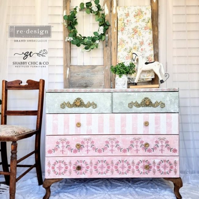 Large Decor Transfers® - Flower Garland | 24”x35”, 2 pcs | Floral Border | Redesign with Prima