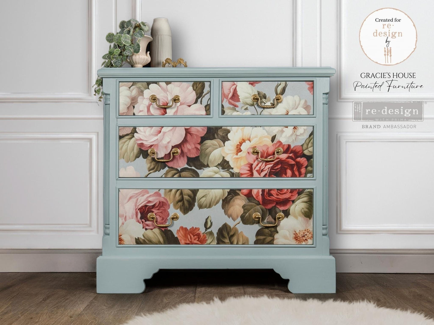 A1 Decoupage Fiber - Salon de la Gloire | 23.4”x33.1” | Redesign with Prima