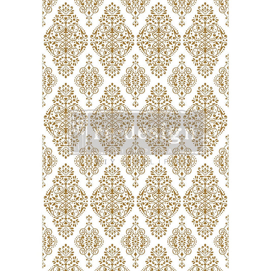 Large Decor Transfers® - Golden Damask | Kacha | 24”x35" | Redesign with Prima