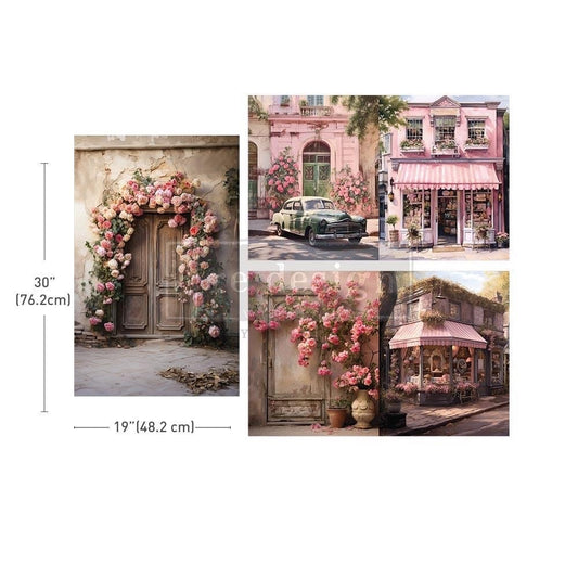 Decoupage Tissue Paper Pack - Blush Blossom Boulevard | 3 sheets, 19.3”x30” | Redesign with Prima
