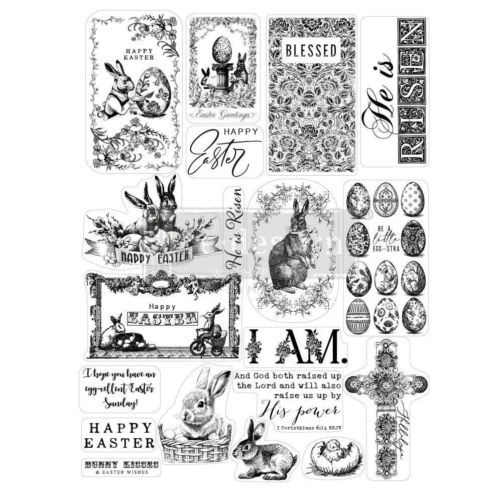 Decor Stamp - Easter | 1 pc, 9”x12” | Redesign with Prima