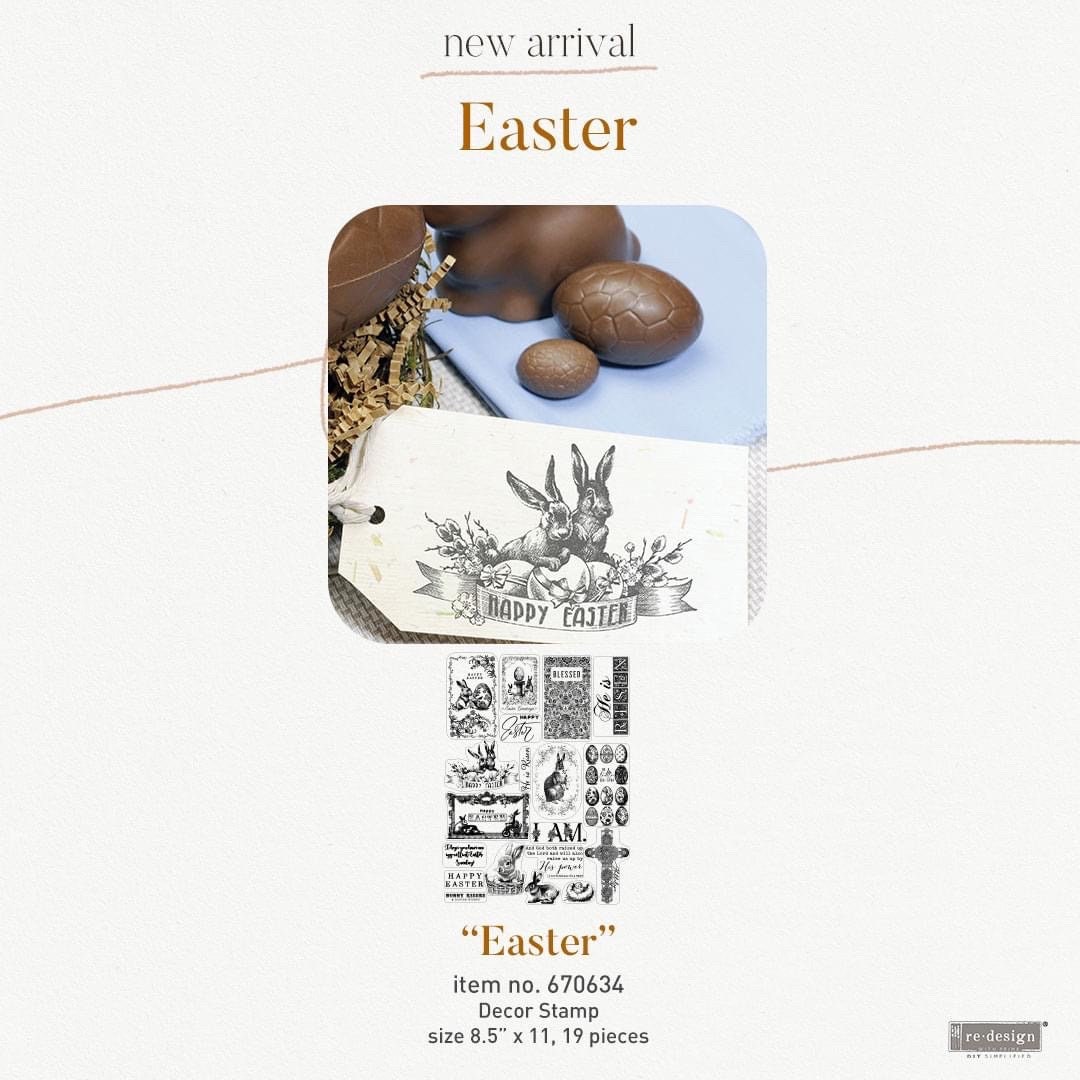 Decor Stamp - Easter | 1 pc, 9”x12” | Redesign with Prima