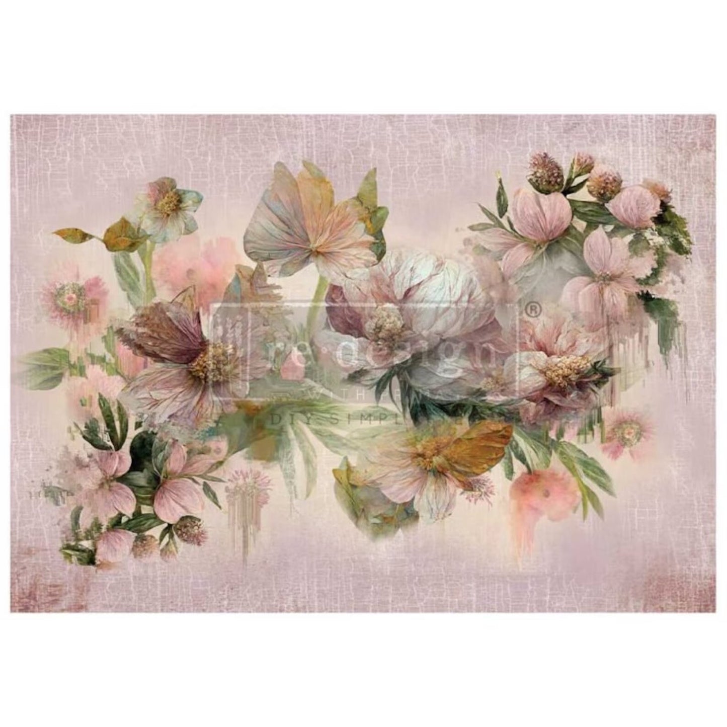 A1 Decoupage Fiber - Wisp of Mauve | 24.3”x33.1” | ReDesign With Prima