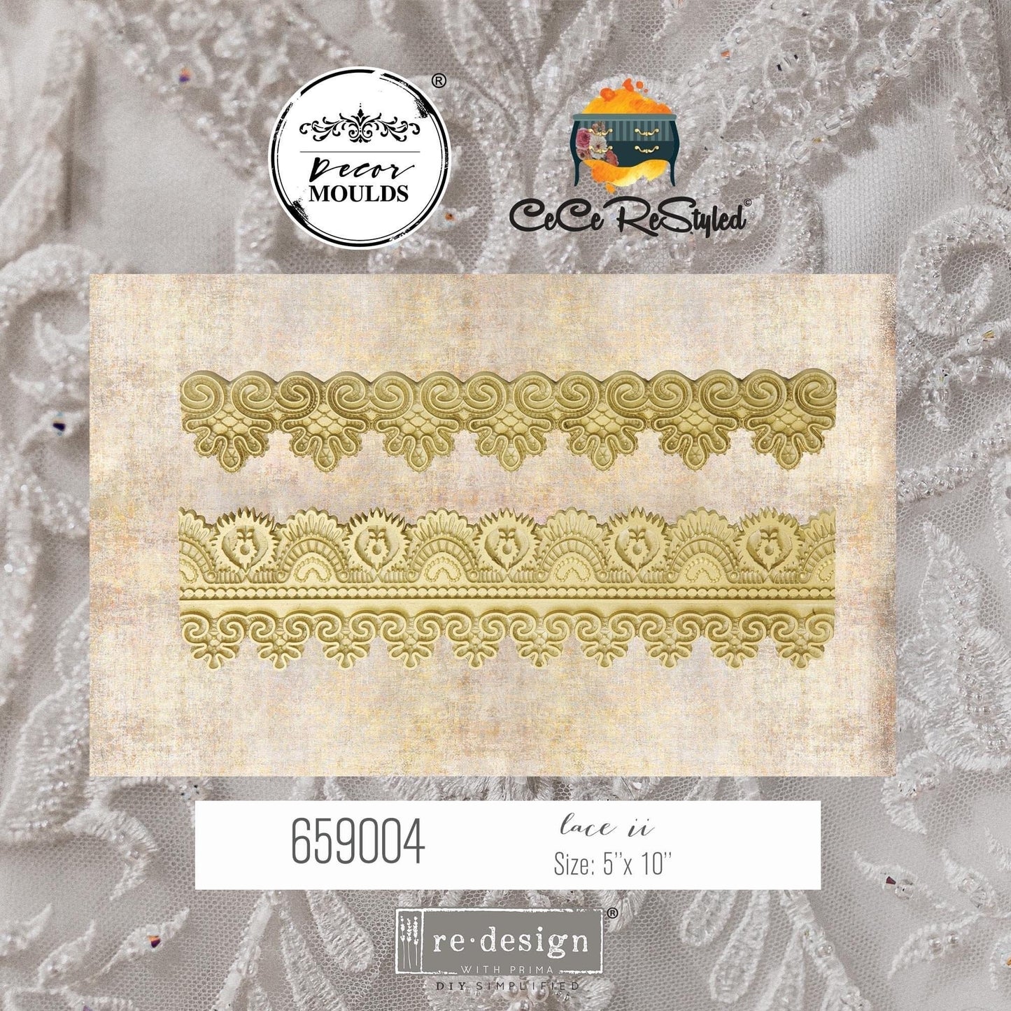 Decor Mould® - Border Lace II | 5"x10" | Redesign with Prima