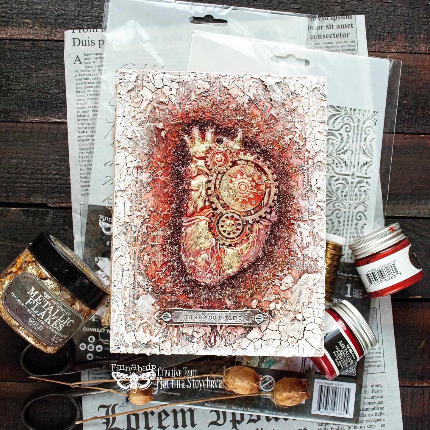 Decor Mould® - Love Machine | Finnabair | Steampunk Heart | 5”x8”x8mm | Redesign with Prima