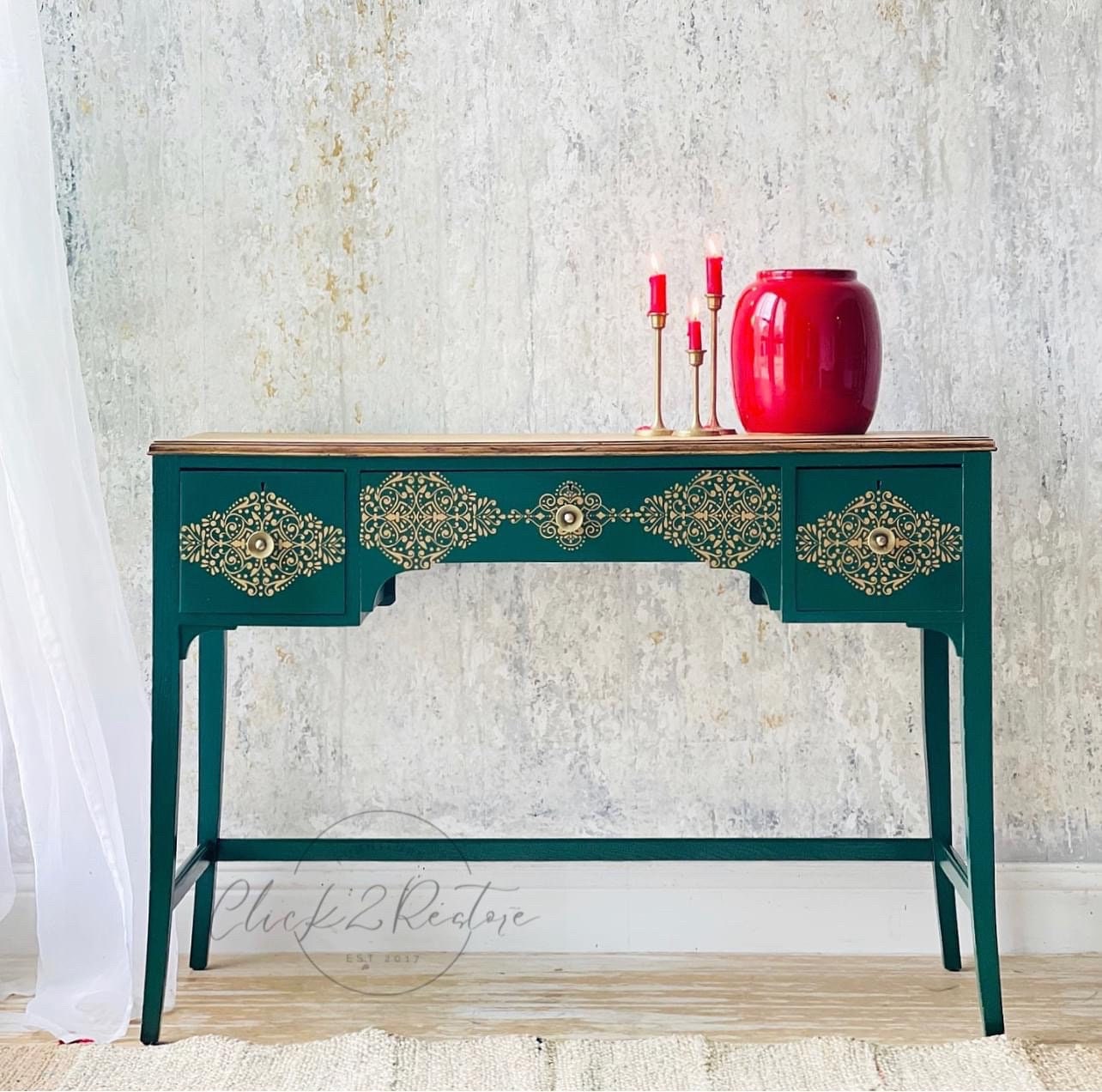 Large Decor Transfers® - Golden Damask | Kacha | 24”x35" | Redesign with Prima