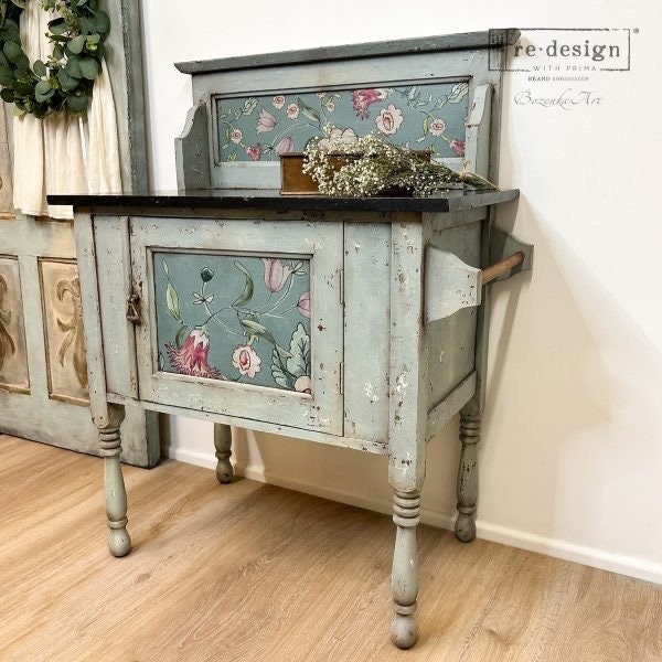 A1 Decoupage Fiber - Swedish Posy | 23.4 x 33.1” | Annie Sloan Floral Design | Redesign with Prima
