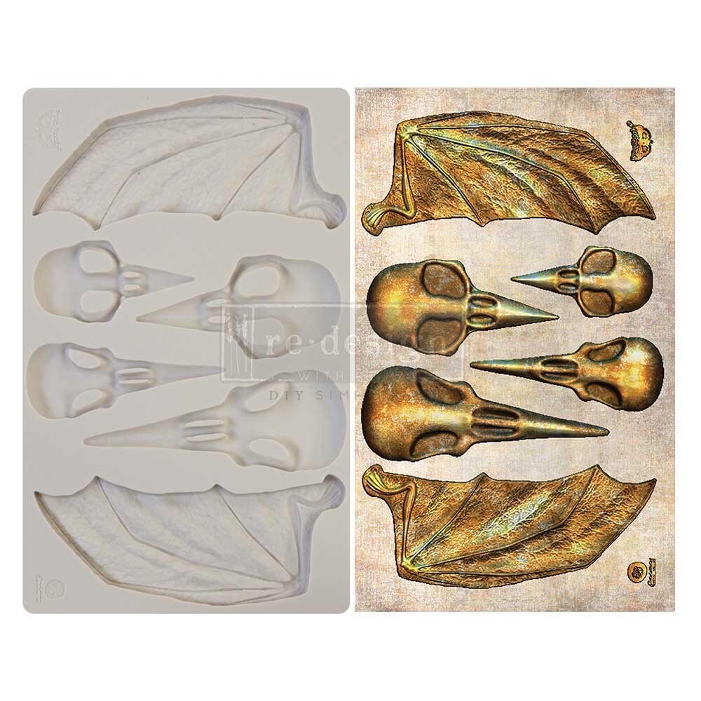 Decor Mould® - Birds and Bats | Finnabair | 5”x8”x8mm | Redesign with Prima