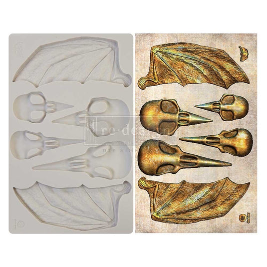 Decor Mould® - Birds and Bats | Finnabair | 5”x8”x8mm | Redesign with Prima