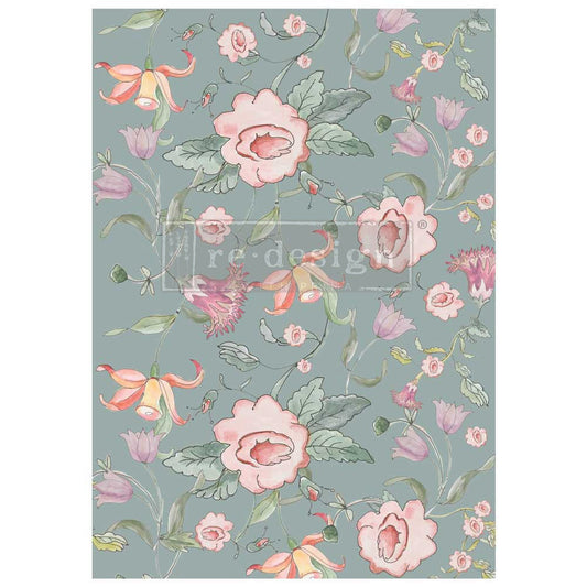 A1 Decoupage Fiber - Swedish Posy | 23.4 x 33.1” | Annie Sloan Floral Design | Redesign with Prima