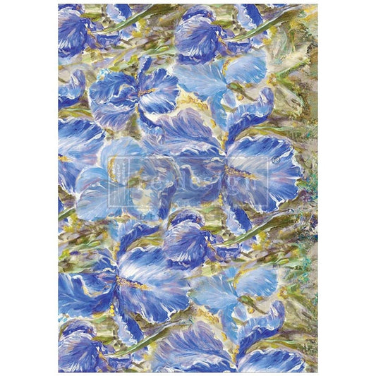 A1 Decoupage Fiber - Enchanting Iris | 1 sheet, 23.4” x 33.1” | Redesign with Prima