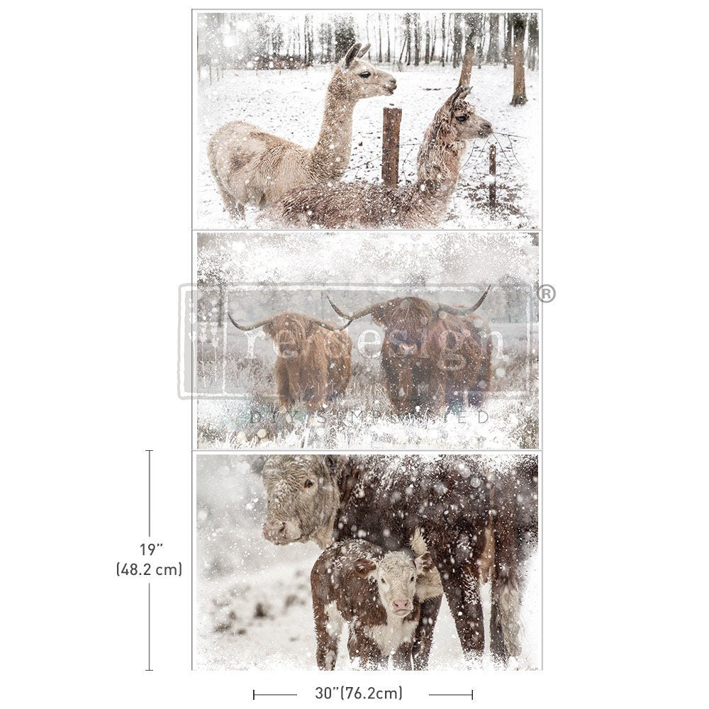 Decoupage Tissue Paper Pack - Rustic Retreat | 3 sheets, 19.5”x 30” each | Redesign with Prima