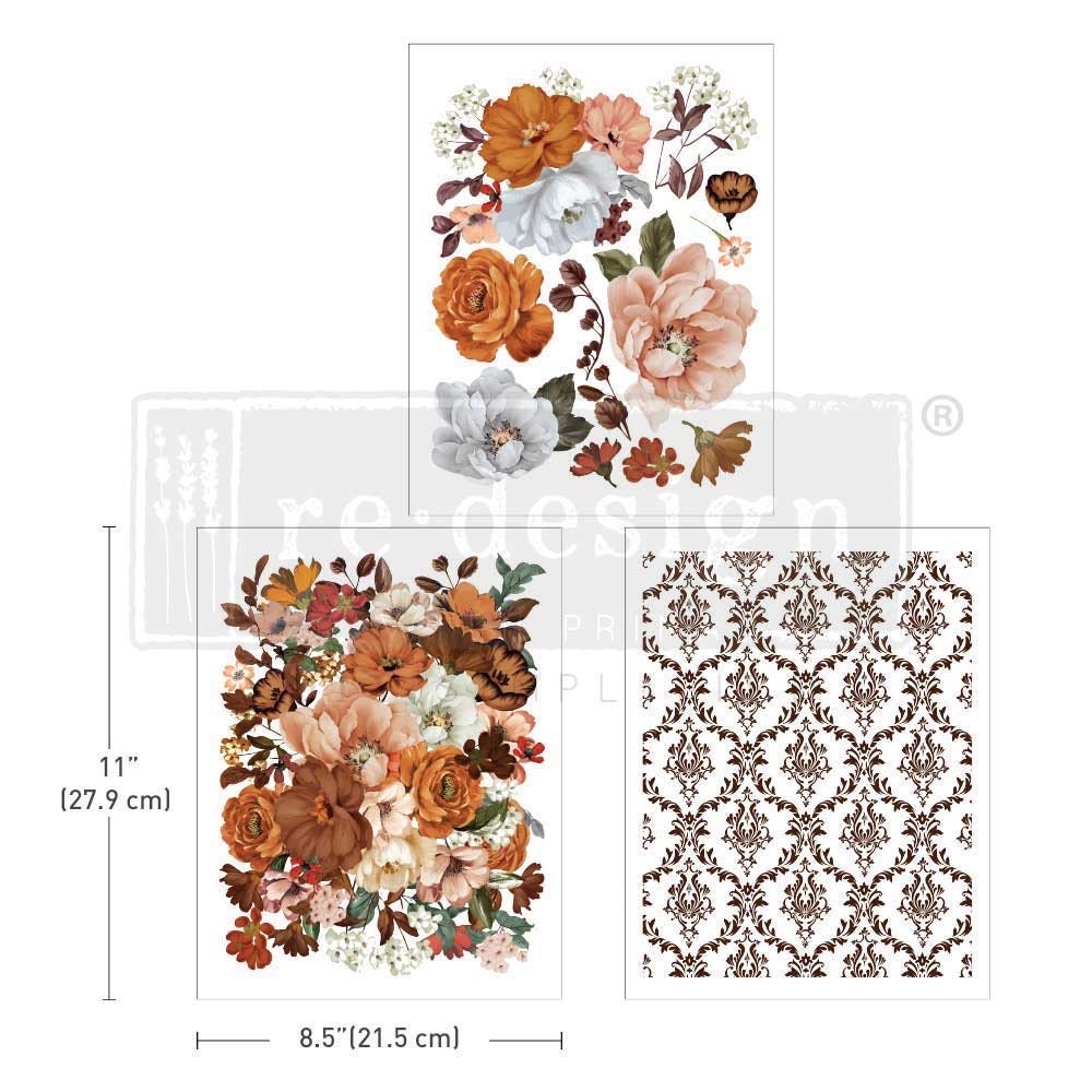 Middy Decor Transfers® - Classic Peach | 3 sheets, 8.5”x11” | Redesign with Prima