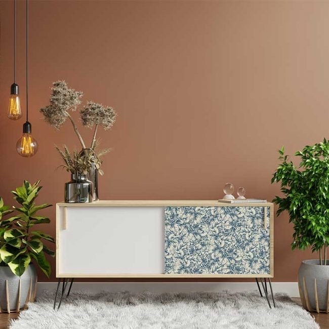 A1 Decoupage Fiber - Blue Wallpaper | 1 sheet, 23.4”x33.1” | Redesign with Prima
