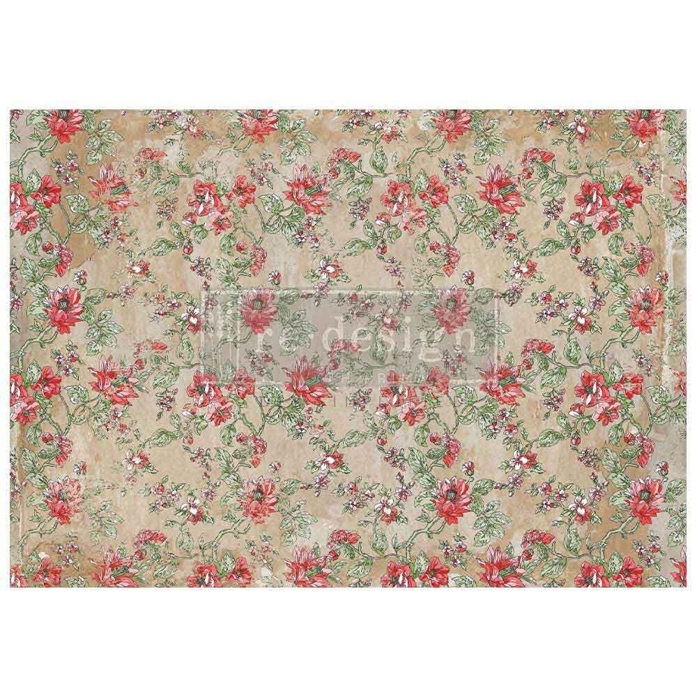 A1 Decoupage Fiber - Sweet Composition | Floral | 1 pc, 23.4” x 33.1” | Redesign with Prima