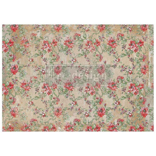 A1 Decoupage Fiber - Sweet Composition | Floral | 1 pc, 23.4” x 33.1” | Redesign with Prima