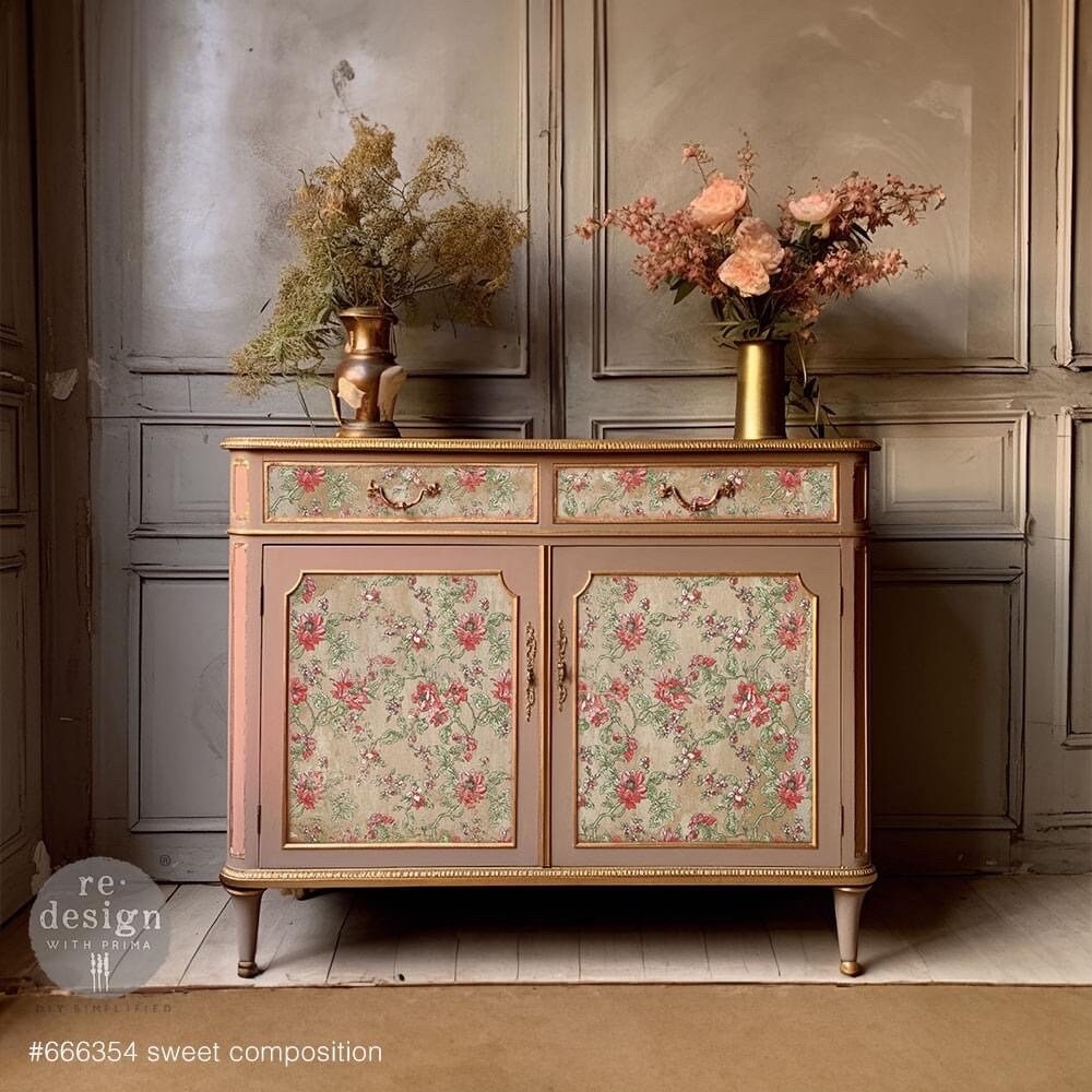 A1 Decoupage Fiber - Sweet Composition | Floral | 1 pc, 23.4” x 33.1” | Redesign with Prima