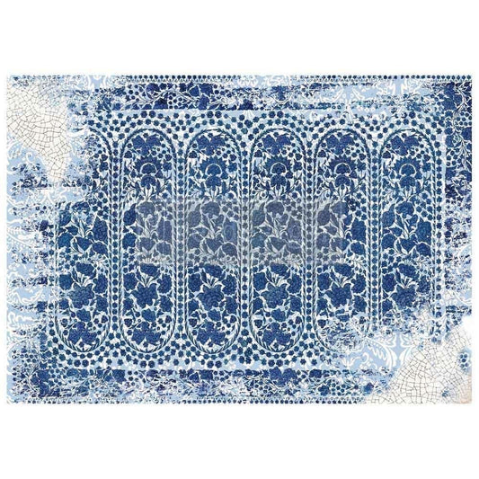 A1 Decoupage Fiber - The Blue House | 1 pc, 23.4” x 33.1” | Redesign with Prima