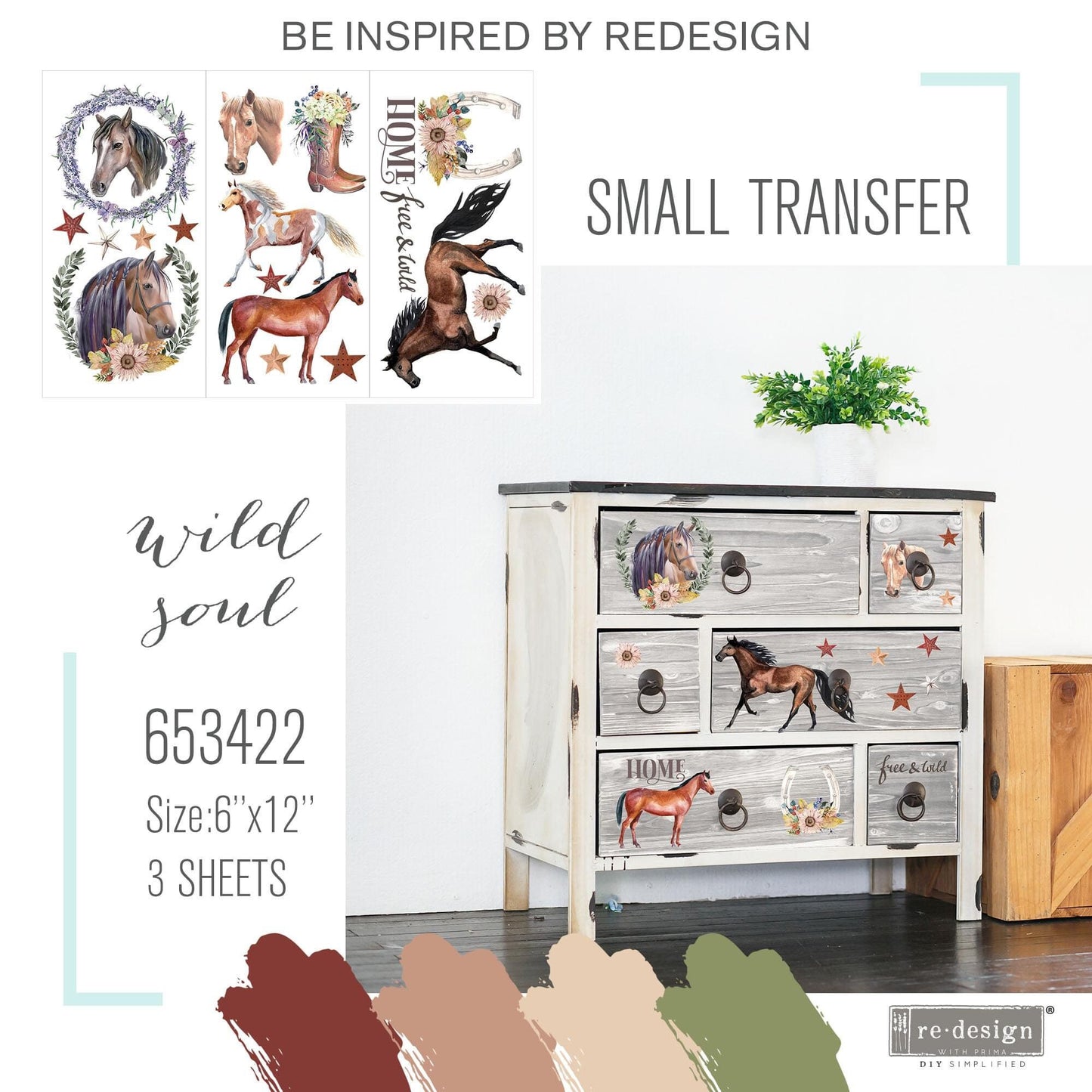 Mini Decor Transfers® - Wild Soul | 6"x12" | Redesign with Prima