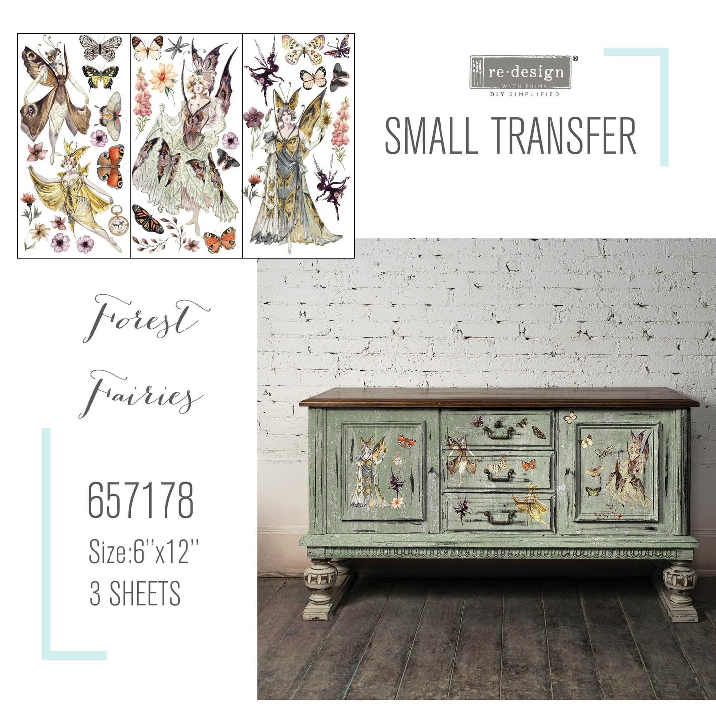 Mini Decor Transfers® - Forest Fairies | 6"x12" | Redesign with Prima