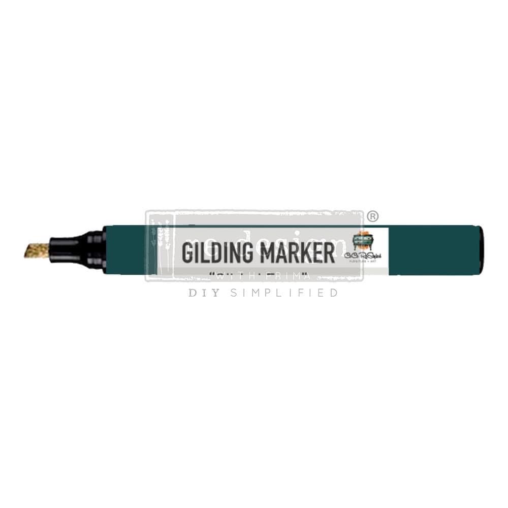 Gilding Marker - Gold Metallic | 1 pc, 4 grams with chisel tip | Redesign with Prima