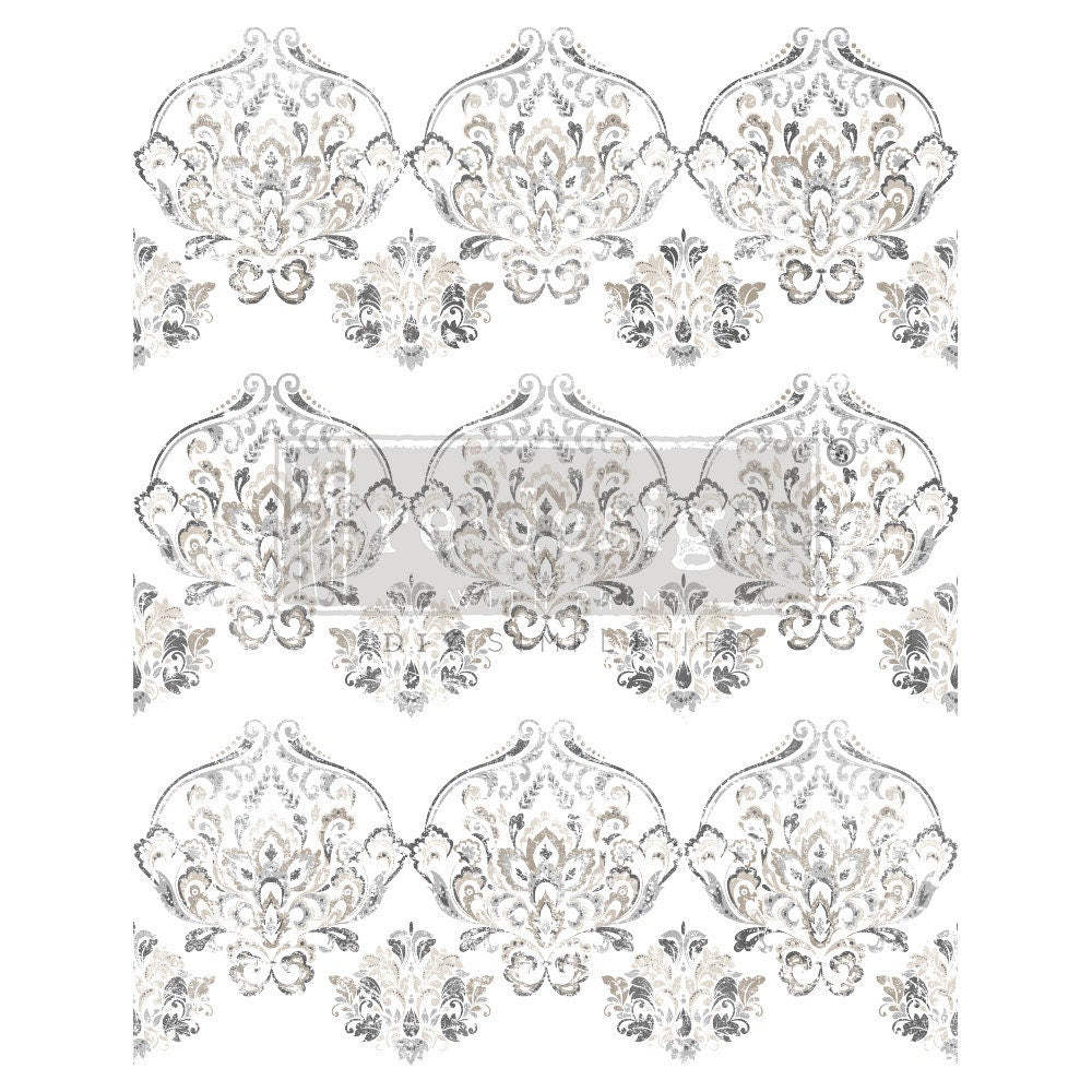 Large Decor Transfers® - Antique Damask | 24” x 35”, 2 sheets | Reduced Price | Redesign with Prima